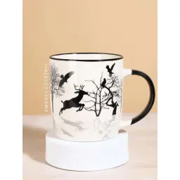 Smokey Cocktail White Ceramic African Safari Printed Coffee Mug (350ml)-picture-33