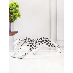 Smokey Cocktail White Resin Black Dotted Panther Sculpture-picture-23