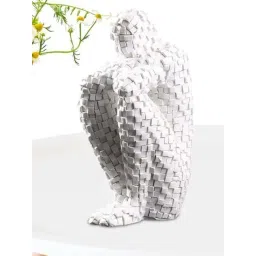 Smokey Cocktail White Resin Brick Man Sculpture-picture-21
