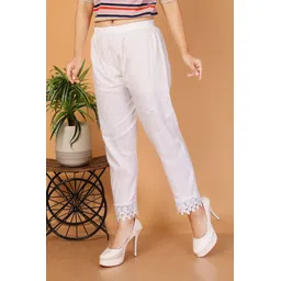smsgs Women Comfort Fit White Cotton Blend Trousers-picture-30