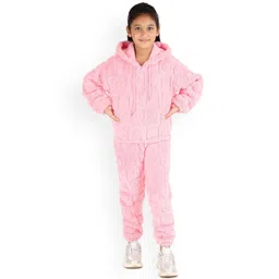 SMSHOPMORE Girls Mid-Rise Tracksuits Supper soft Fur fabric with heart shape design-picture-27