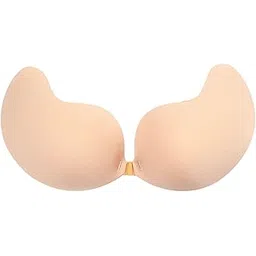 snappsy Backless Sticky Bra Women Push up Silicone Bra for All Backless Dress Events Beige B-picture-25