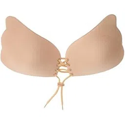 snappsy Silicone Adhesive Stick Push Up Strapless Invisible Backless Bra Beige C-picture-53