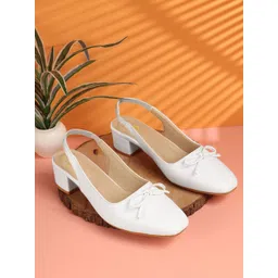 sneakers villa Block Heel Pumps with Bows-picture-29