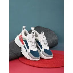 sneakers villa Women Blue Woven Design Sneakers-picture-11