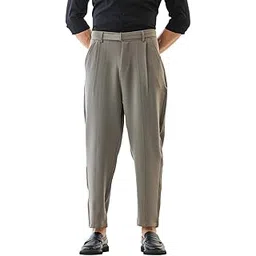 Men Formal Trousers | Regular Fit Pleated Front Design | Premium Polyester Blend with Medium Stretch & Smooth Texture | Ideal for Office & Club Wear-image-20