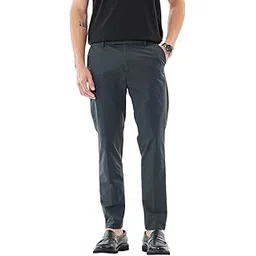 Men Formal Trousers | Slim Fit Mid Rise Solid Design | Durable Cotton Blend & Smooth Texture for Office & Club Wear-image-2