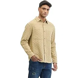 snitch Beige Textured Overshirt-picture-42
