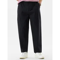 Snitch Men Black Mid-Rise Relaxed Fit Trouser-picture-27