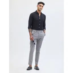 Snitch Men Classic Slim Fit Spread Collar Horizontal Striped Formal Shirt-picture-18