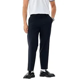 snitch Men Formal Trousers | Regular Fit Checkered Design | Polyester Viscose Blend & Wrinkle-Resistant Fabric for Office & Business Wear-picture-17