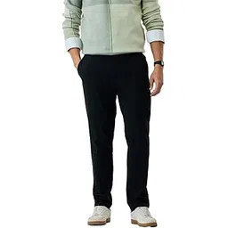 snitch Men Formal Trousers | Slim Fit Mid Rise Plain Front Design | Durable Polyester Blend with Elastane for Stretch & Comfort | Ideal for Office Black-picture-35