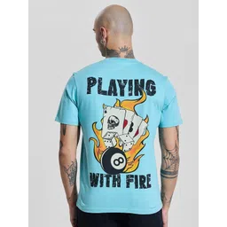 Snitch Men Graphic Printed Round Neck Cotton Slim Fit T-shirt-picture-17