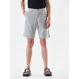 Snitch Men Grey Mid-Rise Regular Fit Shorts-picture-34