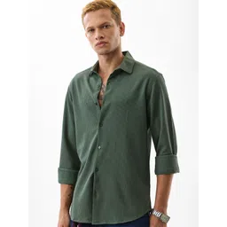 Snitch Men India Slim Fit Textured Spread Collar Casual Shirt-picture-15