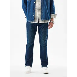 Snitch Men Indigo Relaxed Fit Mid-Rise Light Fade Stretchable Jeans-picture-23