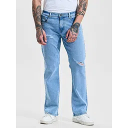 Snitch Men Light Blue Mid-Rise Bootcut Jeans-picture-39