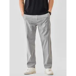 Snitch Men Light Grey Mid-Rise Baggy Trouser-picture-12