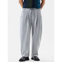 Snitch Men Light Grey Mid-Rise Relaxed Fit Trouser-picture-10