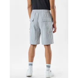Snitch Men Light Grey Mid-Rise Relexed Fit Cargo Shorts image 5