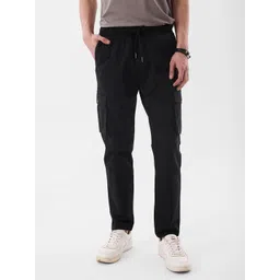Snitch Men Loose Fit Cargos Trousers-picture-30