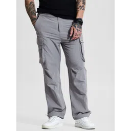 Snitch Men Mid-Rise Relaxed Fit Flat-Front Cargo Styles Joggers-picture-27