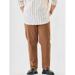 Snitch Men Plus Size Regular Fit Mid-Rise Trousers-picture-23