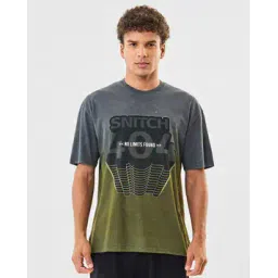 snitch Men Printed Regular Fit Crew-Neck T-Shirt-picture-38
