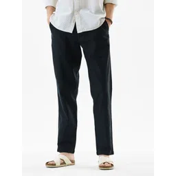 Snitch Men Relaxed Black Mid-Rise Straight Fit Chinos Trouser-picture-14