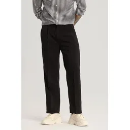 snitch Men Relaxed Black Polyester Trousers-picture-14
