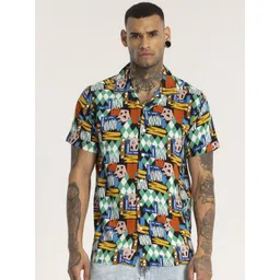 Snitch Men Relaxed Boxy Opaque Printed Casual Shirt-picture-36