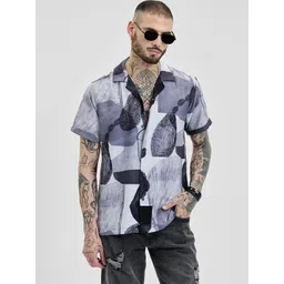 Snitch Men Relaxed Boxy Opaque Printed Casual Shirt-picture-43