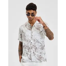 Snitch Men Relaxed Boxy Opaque Printed Casual Shirt-picture-33