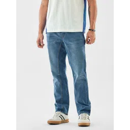 Snitch Men Relaxed Fit Mid-Rise Light Fade Stretchable Jeans image 1