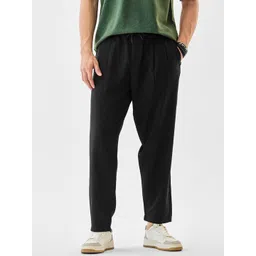 Snitch Men Relaxed Fit Mid-Rise Pleated Trousers-picture-41