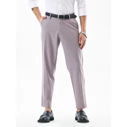 Snitch Men Slim Fit Mid-Rise Formal Trousers-picture-15