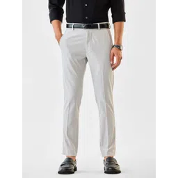 Snitch Men Slim Fit Mid-Rise Formal Trousers image 1