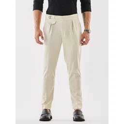 Snitch Men Slim Fit Pleated Trousers-picture-34