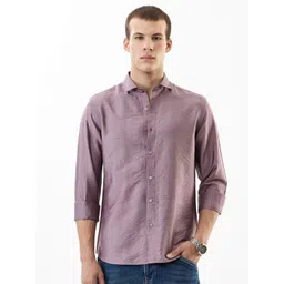 Snitch Men Slim Fit Textured Spread Collar Casual Shirt-picture-20