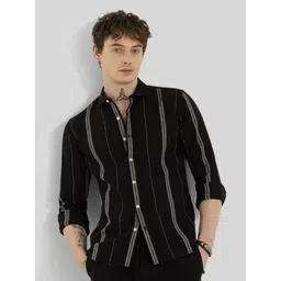 Snitch Men Smart Slim Fit Opaque Striped Casual Shirt-picture-30