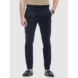 Snitch Men Smart Slim Fit Pleated Trousers-picture-34