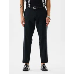Snitch Men Snitch Black Mid-Rise Slim Fit Trouser-picture-14