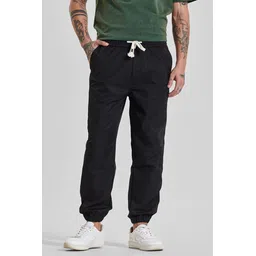 snitch Men Solid Black Track Pants-picture-10
