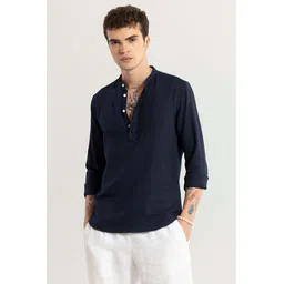 snitch Men Solid Pure Cotton Straight Kurta-picture-17