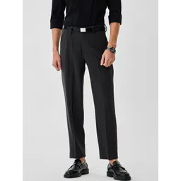 Snitch Men Solid Regular Fit Mid-Rise Formal Trousers-picture-42