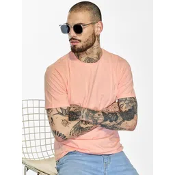 Snitch Men Solid Round Neck Cotton T-shirt-picture-18