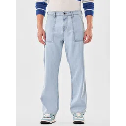 Snitch Men Solid Straight Fit Mid-Rise Light Fade Non Stretchable Relaxed Fit Jeans-picture-37