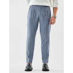 Snitch Men Straight Fit Mid-Rise Flat-Front Formal Trousers-picture-18