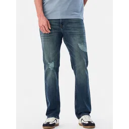 Snitch Men Straight Fit Mid-Rise Highly Distressed Light Fade Stretchable Jeans-picture-30