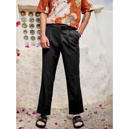 Snitch Men Straight Fit Pleated Trousers-picture-13